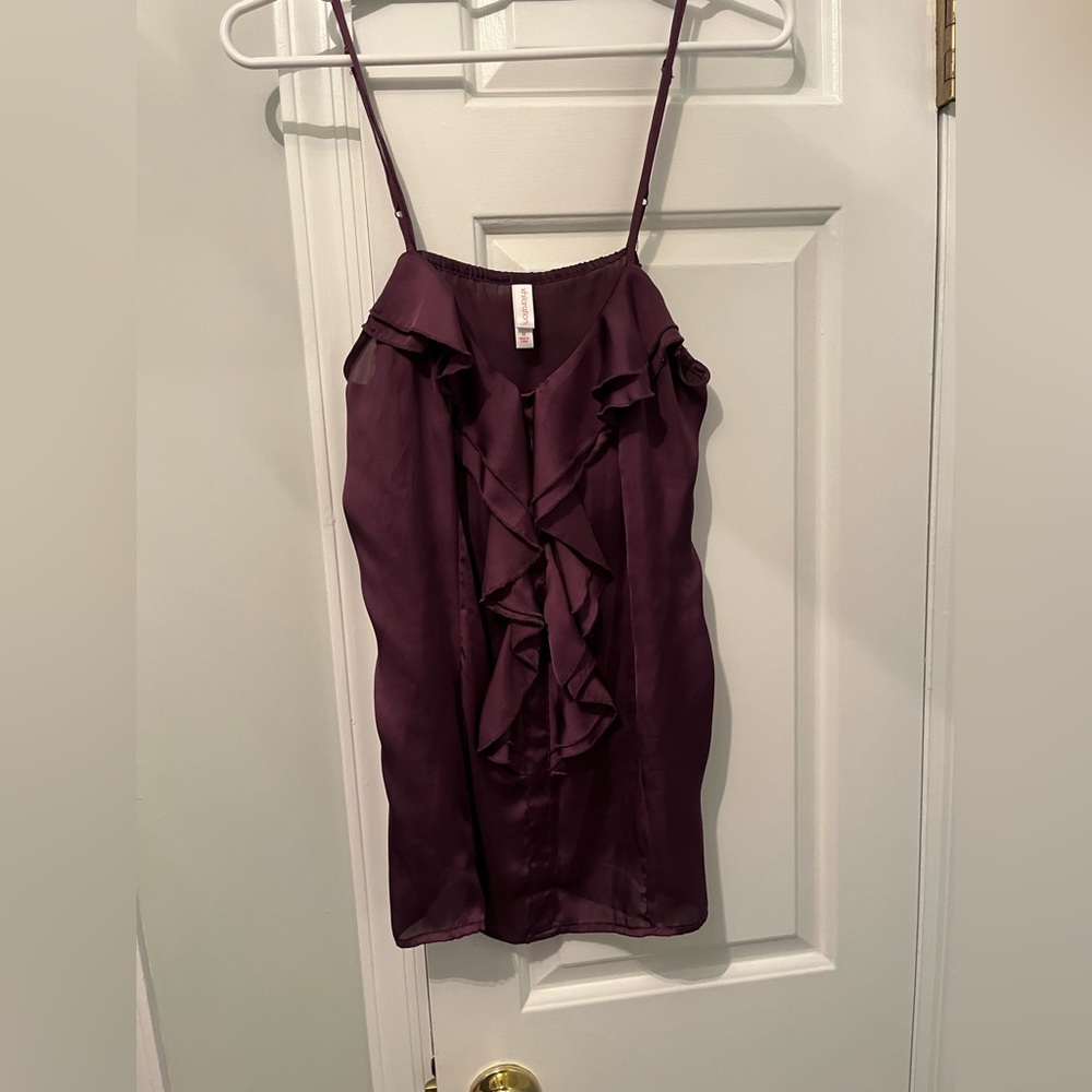 Purple flowy shirt